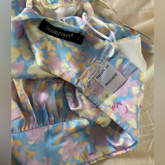 Satin Cropped tie top - Picture 4 of 4